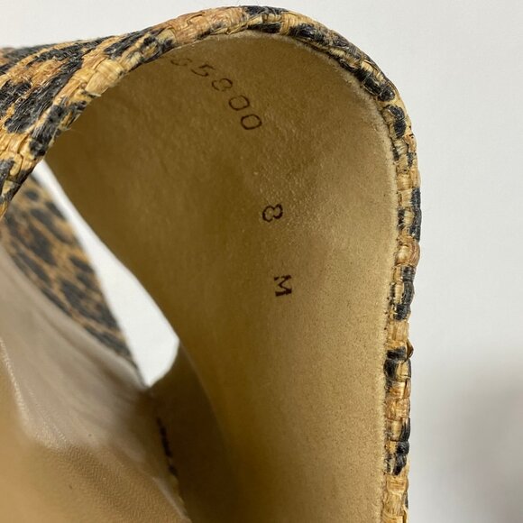 Stuart Weitzman Flatout Leopard Print Wedge Sandal Slide Women's Size 8 - Picture 15 of 16